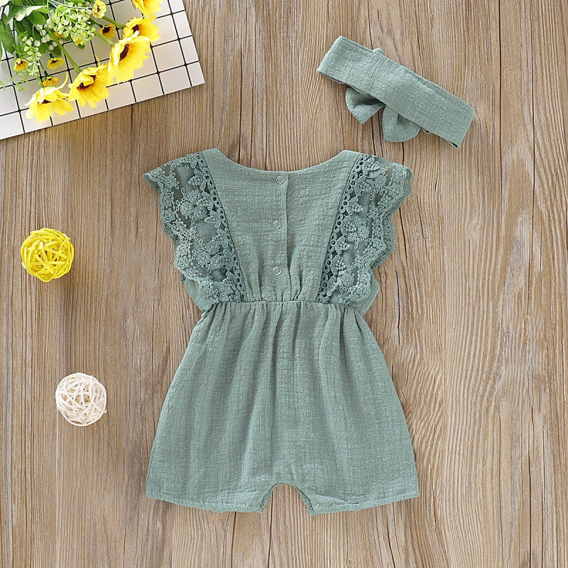 Summer Baby Girl Rompers